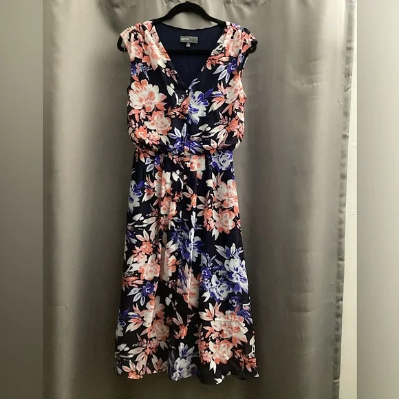Donna Ricco Midi Dress, Blue / 2